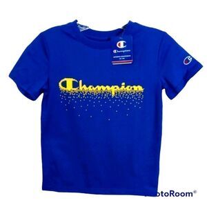 Champion Boys Blue Short Sleeve T-Shirt -O